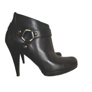 Cole HAAN Women’s Kennedy Stiletto Heel Ankle Boots Black Leather 7.5